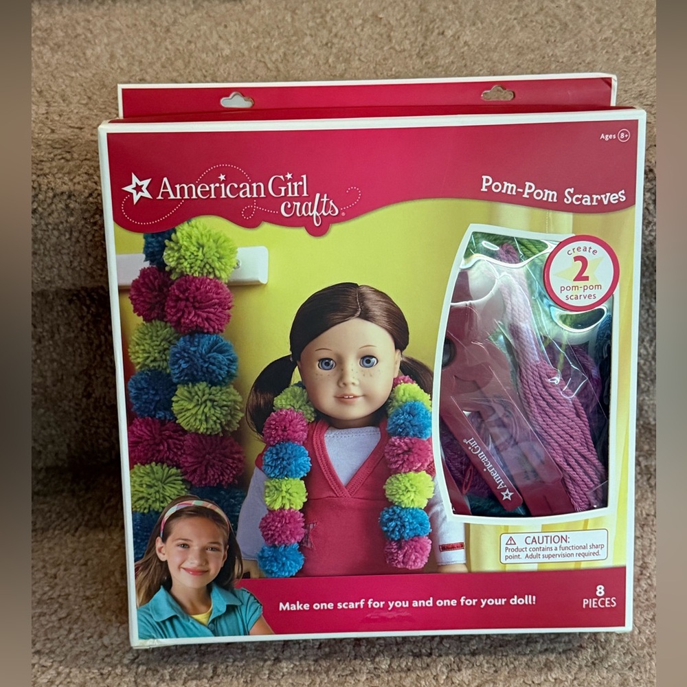 American Girl Crafts Pom-Pom Scarves Kit NIB